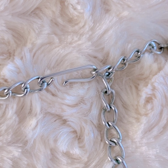 Silvertone Multi-Scroll Chain Necklace - Picture 5 of 5